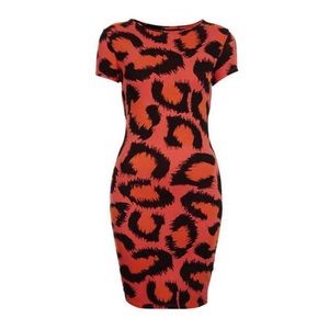 Leopard Bodycon Dress by Topshop